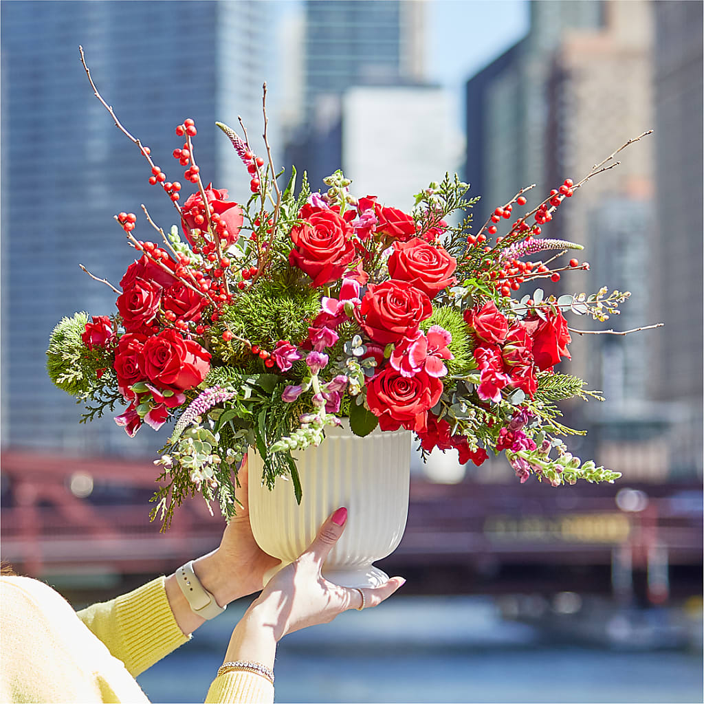 Big Red Bow Bouquet – FUJI'S ALADDIN FLOWERS, National City CA
