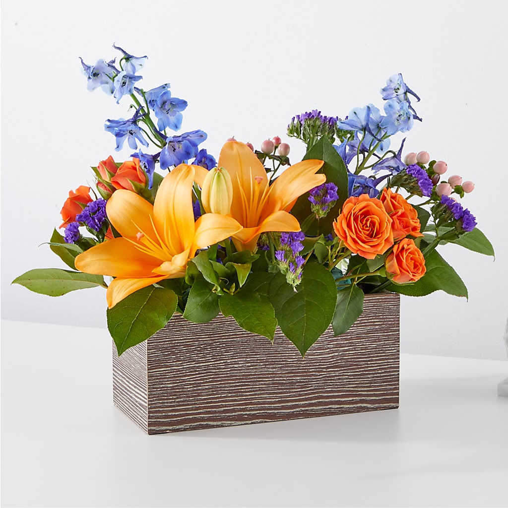 Radiant Citrus Box Bouquet – FUJI'S ALADDIN FLOWERS, National City CA