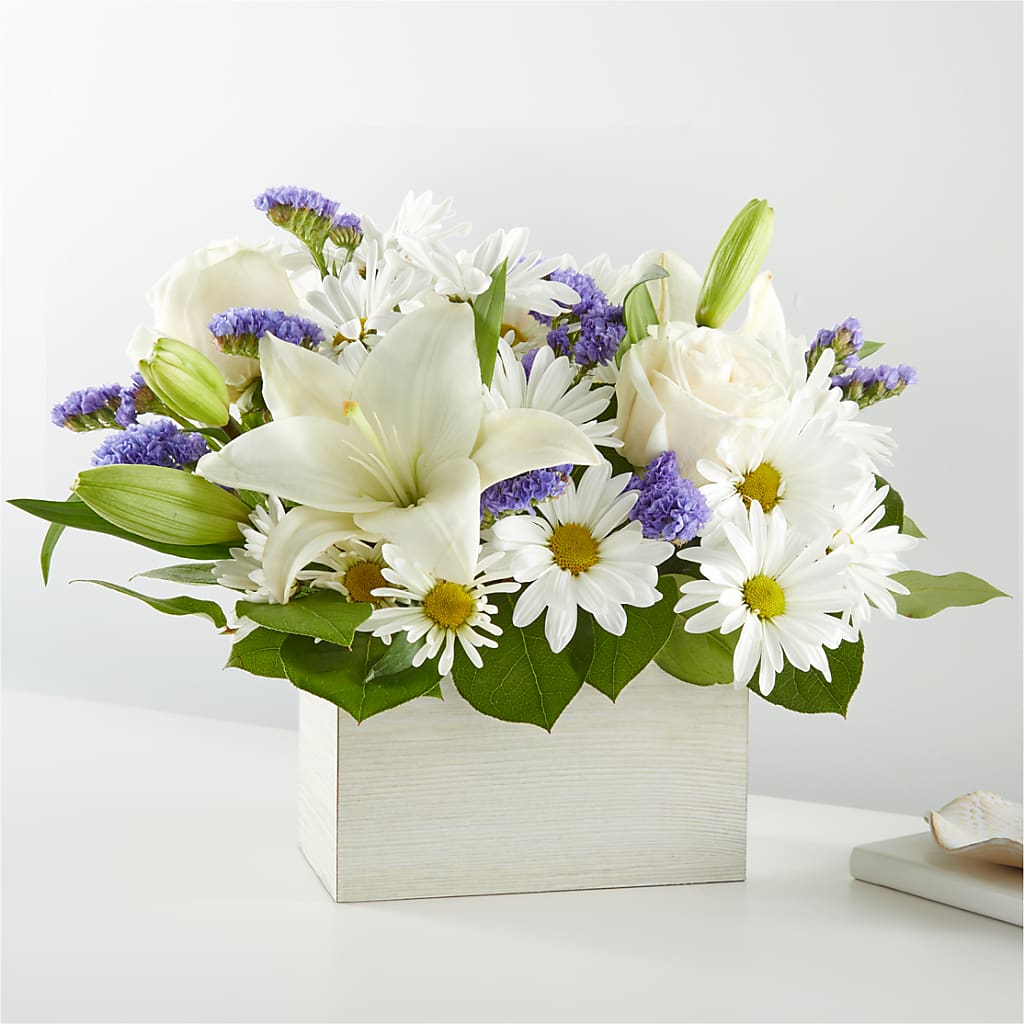 Beyond Blue Box Bouquet – FUJI'S ALADDIN FLOWERS, National City CA