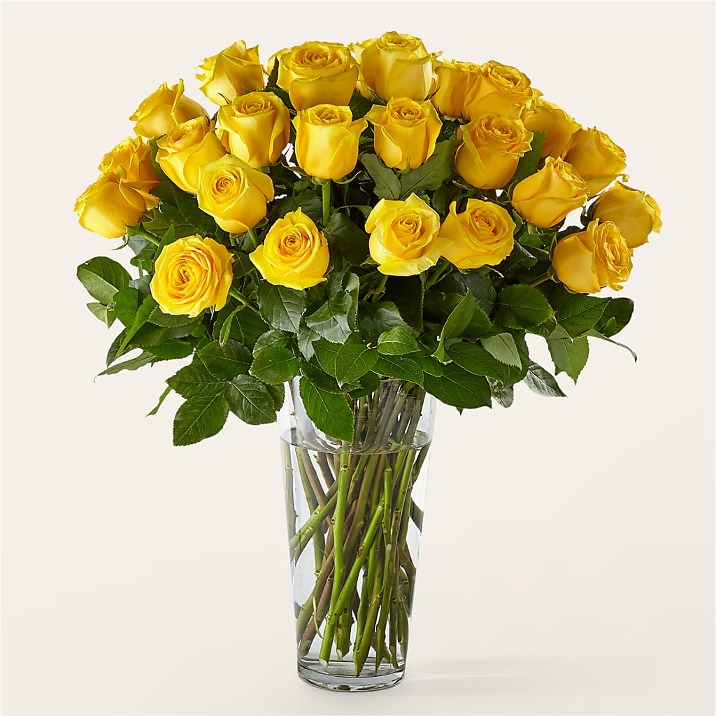 Long Stem Yellow Rose Bouquet – FUJI'S ALADDIN FLOWERS, National City CA