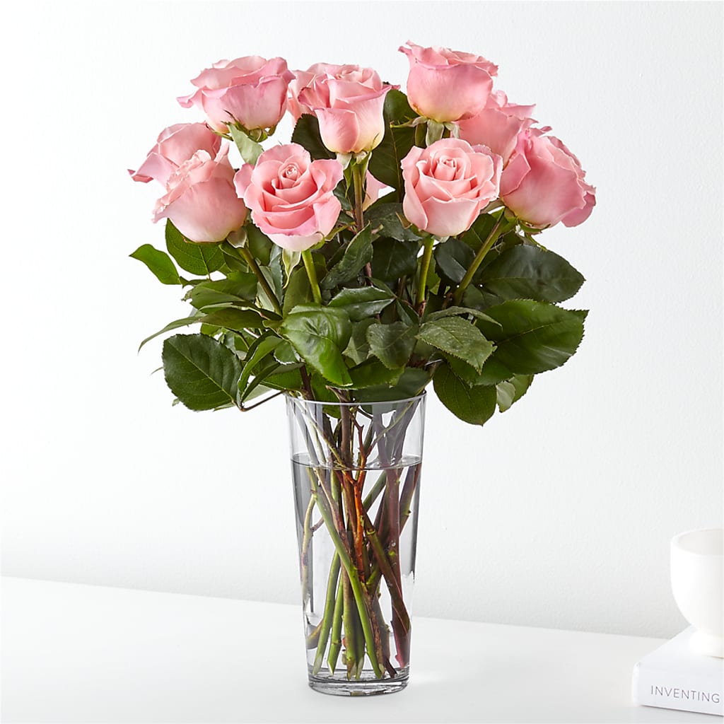 Long Stem Pink Rose Bouquet – FUJI'S ALADDIN FLOWERS, National City CA