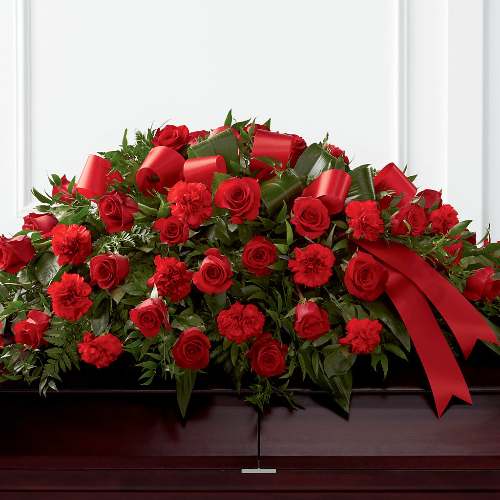 Tribute of Life Casket Spray – FUJI'S ALADDIN FLOWERS, National City CA