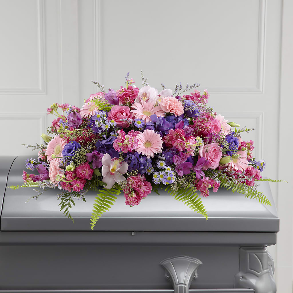 Glorious Garden Casket Spray – FUJI'S ALADDIN FLOWERS, National City CA