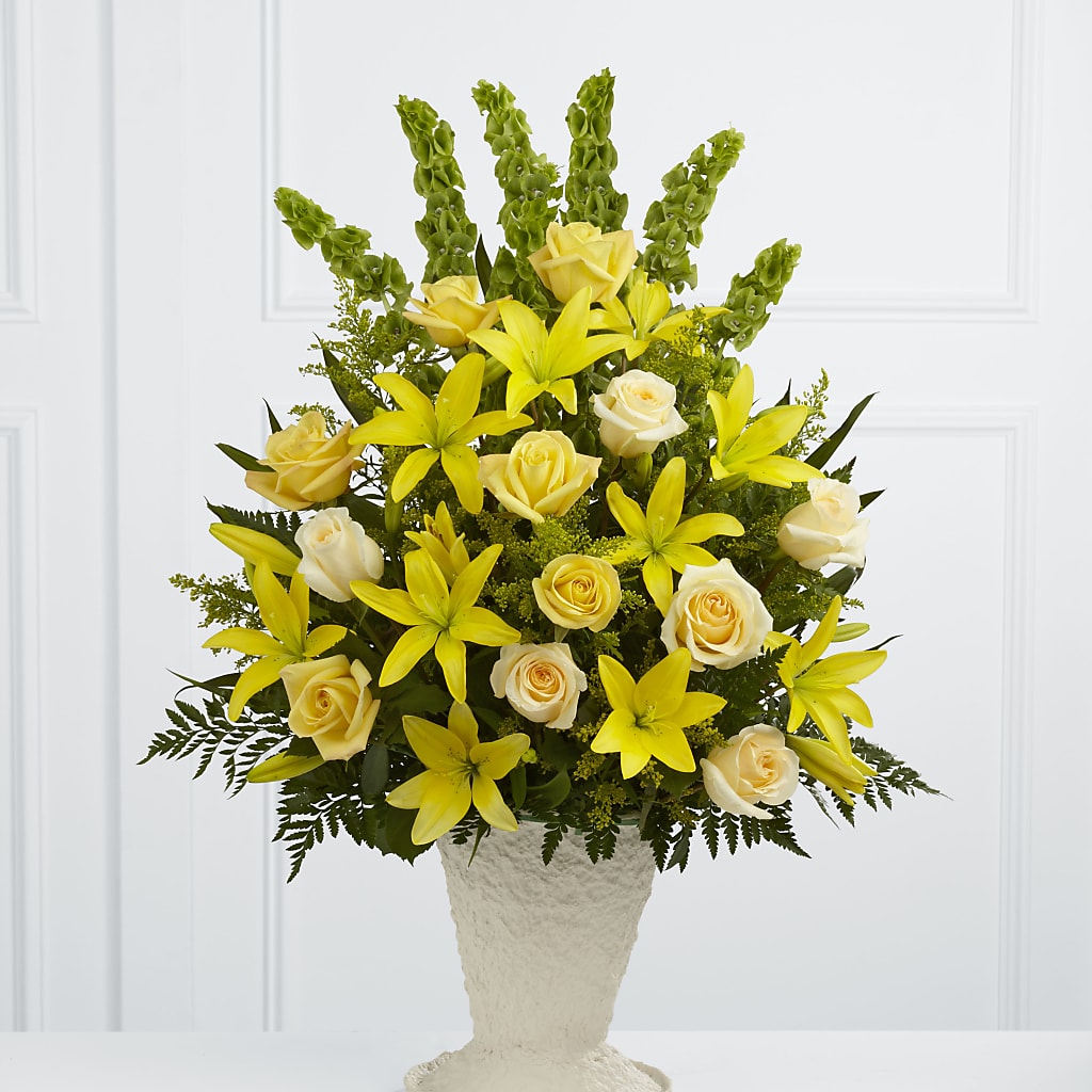 Golden Memories Arrangement – FUJI'S ALADDIN FLOWERS, National City CA