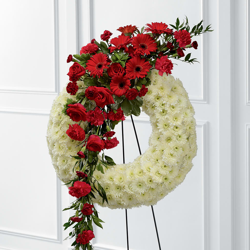 Graceful Tribute Wreath – FUJI'S ALADDIN FLOWERS, National City CA