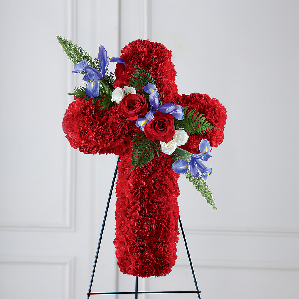 Faithful Hero Floral Cross – FUJI'S ALADDIN FLOWERS, National City CA