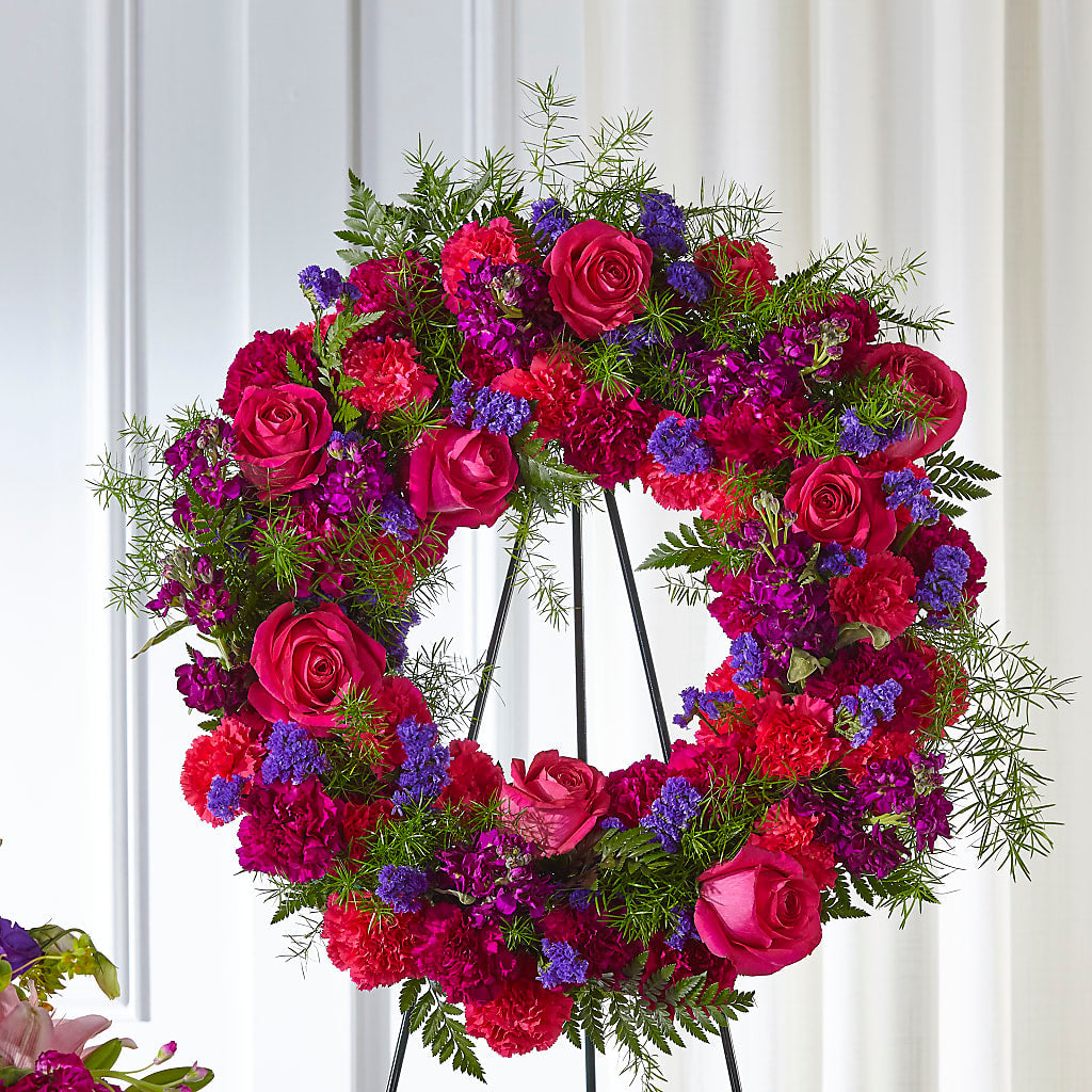 Calming Colors Wreath – FUJI'S ALADDIN FLOWERS, National City CA