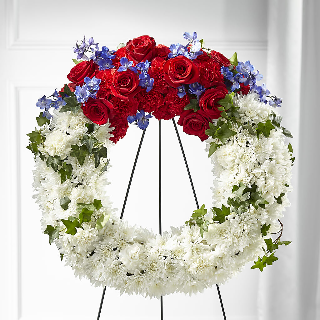 Patriotic Passion Wreath – FUJI'S ALADDIN FLOWERS, National City CA