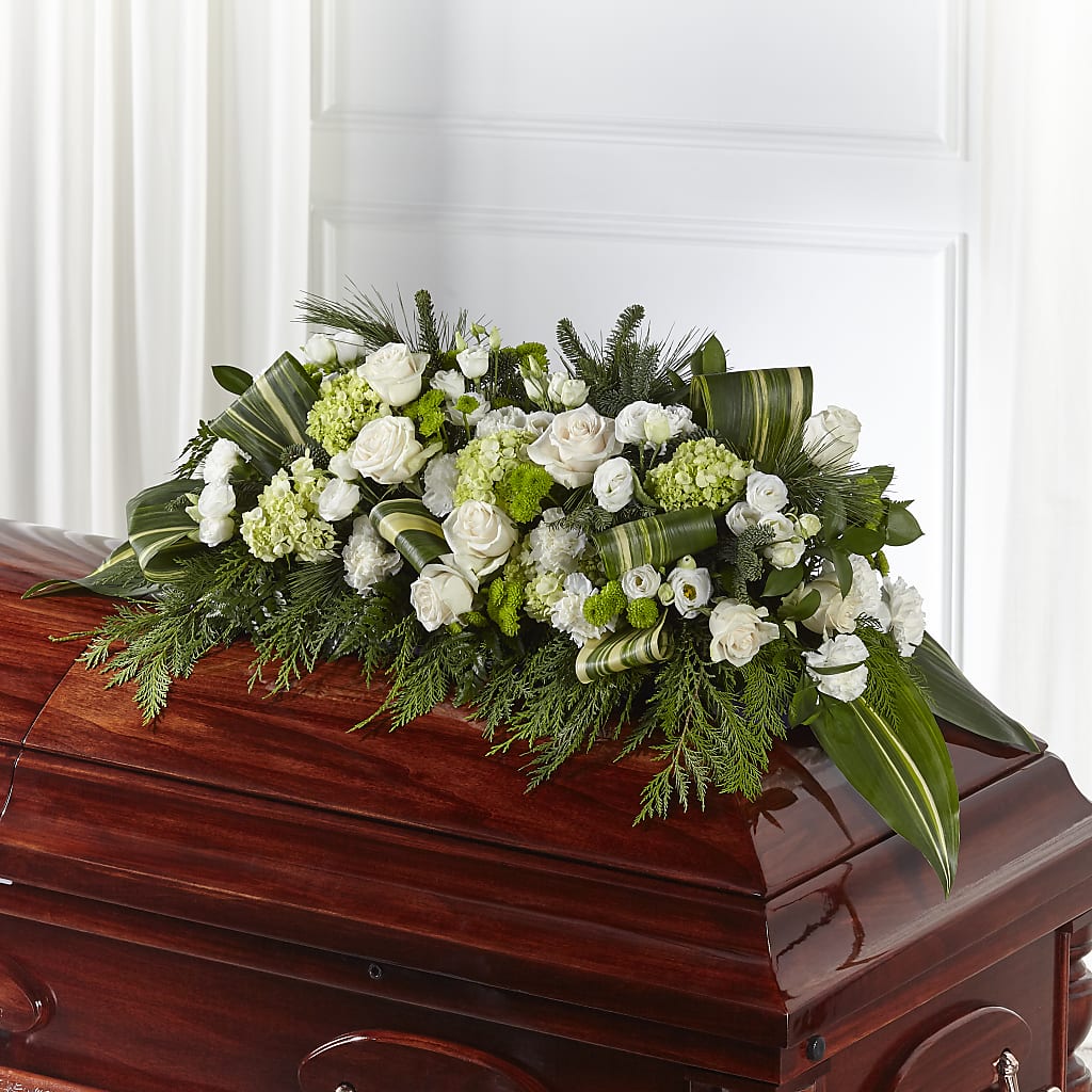 Hopeful Gesture Casket Spray – FUJI'S ALADDIN FLOWERS, National City CA