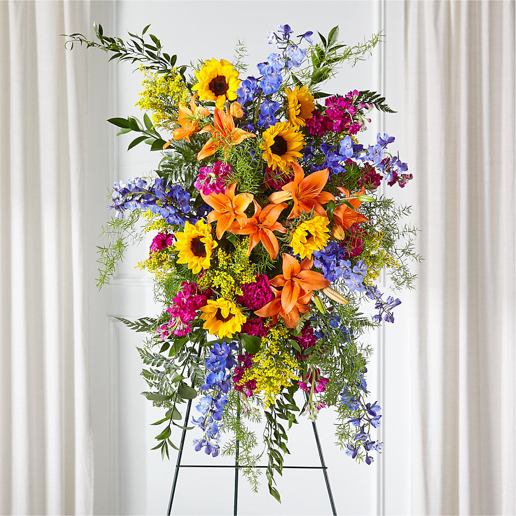 Sunlit Memories Standing Spray (Standard) – FUJI'S ALADDIN FLOWERS, National City CA