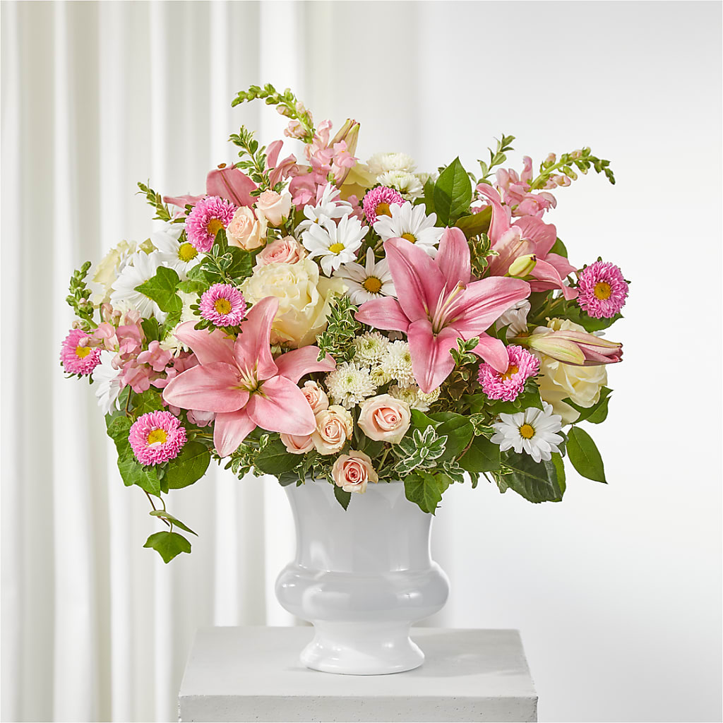 Empathetic Blooms Urn Arrangement – FUJI'S ALADDIN FLOWERS, National City CA