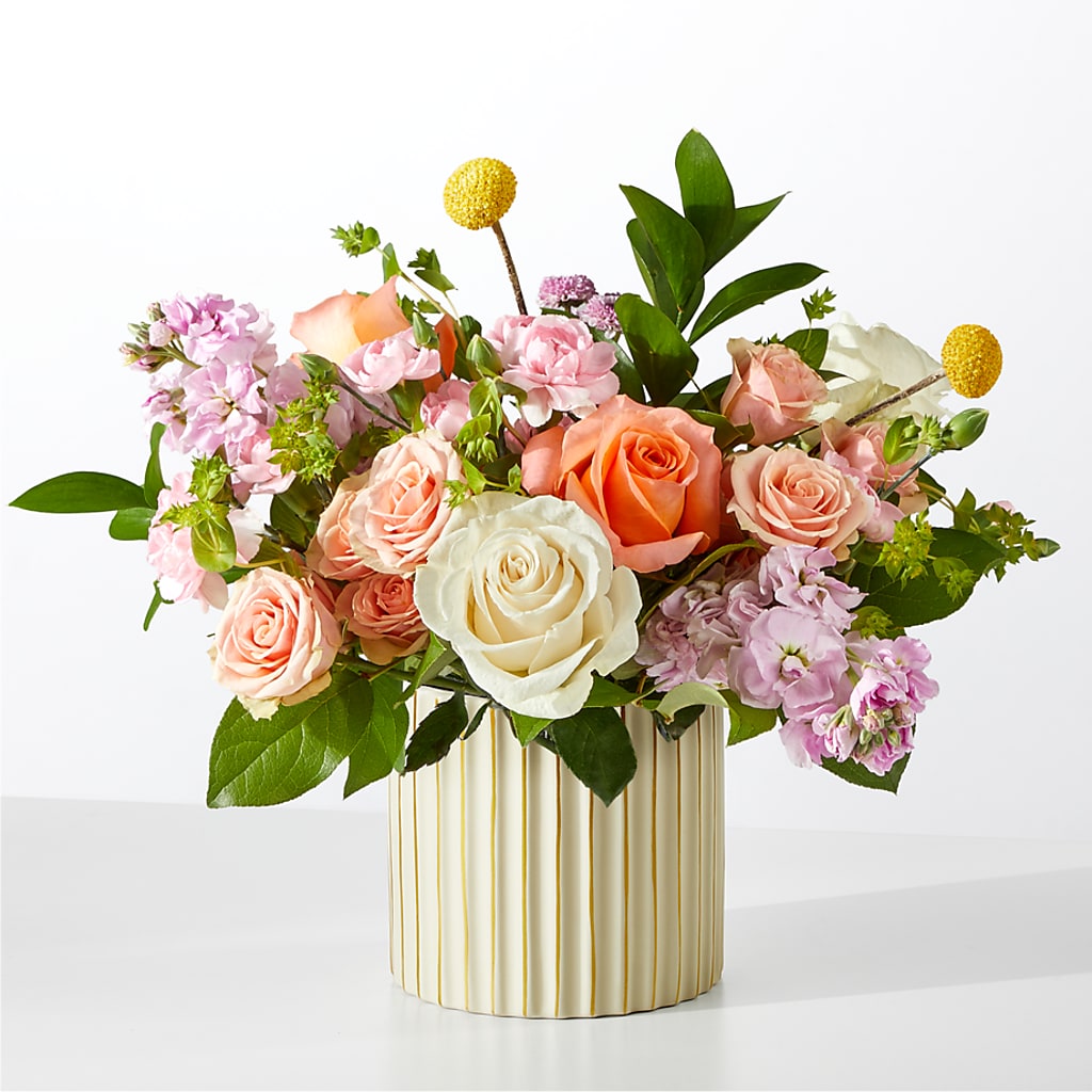 French Market Bouquet with Ivory Vase – FUJI'S ALADDIN FLOWERS, National City CA