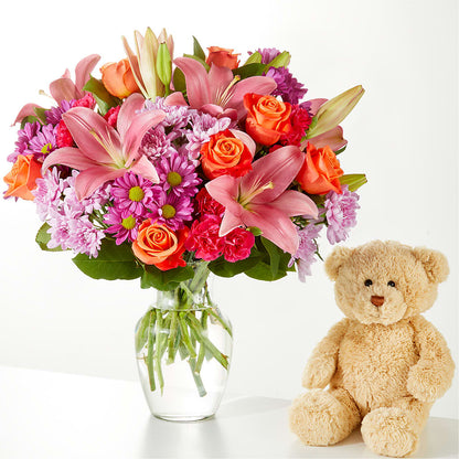 One and Only Bouquet and Bear Bundle – FUJI'S ALADDIN FLOWERS, National City CA