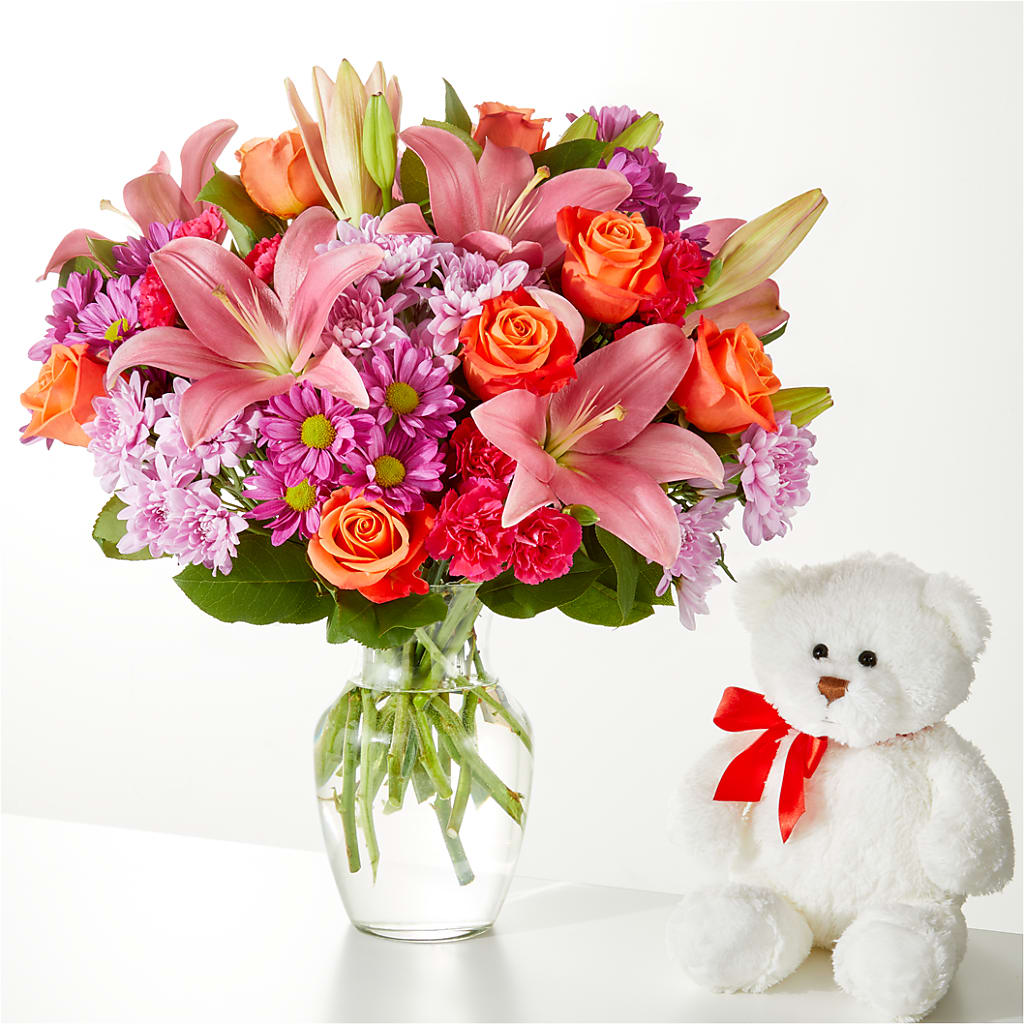 One and Only Bouquet and Bear Bundle – FUJI'S ALADDIN FLOWERS, National City CA