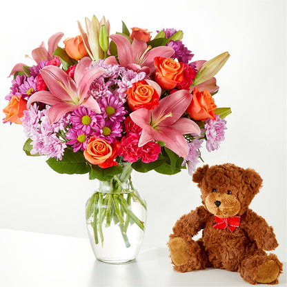 One and Only Bouquet and Bear Bundle – FUJI'S ALADDIN FLOWERS, National City CA