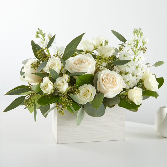 Fresh Linen Box Bouquet – FUJI'S ALADDIN FLOWERS, National City CA
