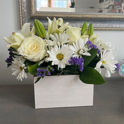 Beyond Blue Box Bouquet – FUJI'S ALADDIN FLOWERS, National City CA