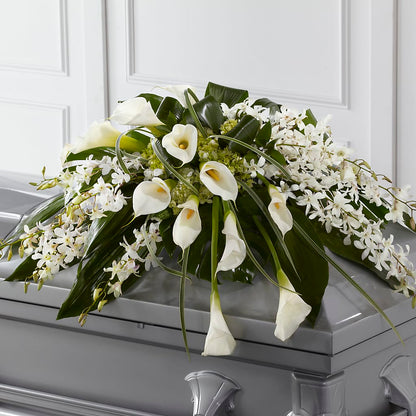 Angel Wings Casket Spray – FUJI'S ALADDIN FLOWERS, National City CA