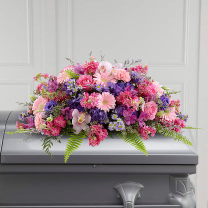 Glorious Garden Casket Spray – FUJI'S ALADDIN FLOWERS, National City CA