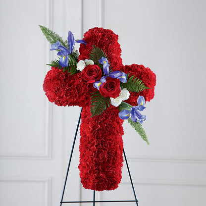 Faithful Hero Floral Cross – FUJI'S ALADDIN FLOWERS, National City CA