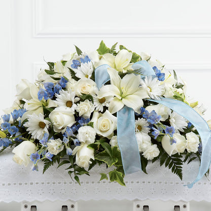 Tender Treasure Casket Spray – FUJI'S ALADDIN FLOWERS, National City CA