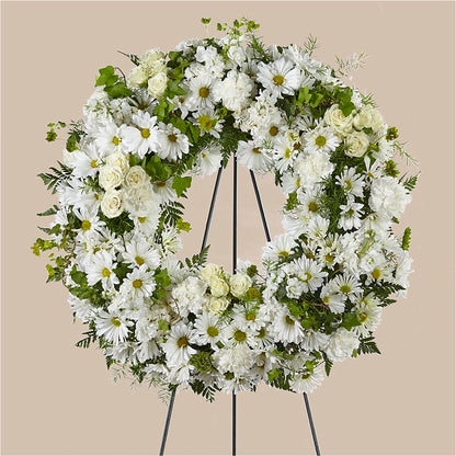 Faithful Wishes Wreath – FUJI'S ALADDIN FLOWERS, National City CA