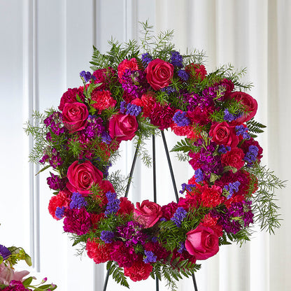 Calming Colors Wreath – FUJI'S ALADDIN FLOWERS, National City CA