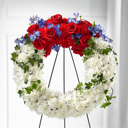 Patriotic Passion Wreath – FUJI'S ALADDIN FLOWERS, National City CA