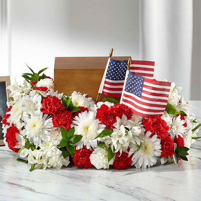 Spirit of Patriotism Cremation Adornment – FUJI'S ALADDIN FLOWERS, National City CA
