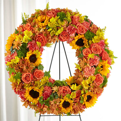 Autumnal Memories Wreath (Standard) – FUJI'S ALADDIN FLOWERS, National City CA