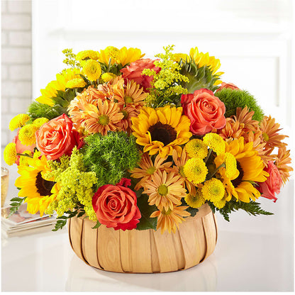 Harvest Sunflower Basket – FUJI'S ALADDIN FLOWERS, National City CA