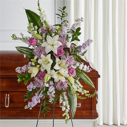 Grateful Hearts Standing Spray – FUJI'S ALADDIN FLOWERS, National City CA