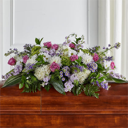 Meadows of Serenity Casket Spray – FUJI'S ALADDIN FLOWERS, National City CA