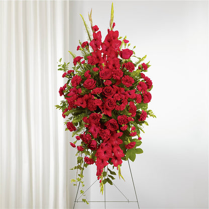 From the Heart Standing Spray – FUJI'S ALADDIN FLOWERS, National City CA