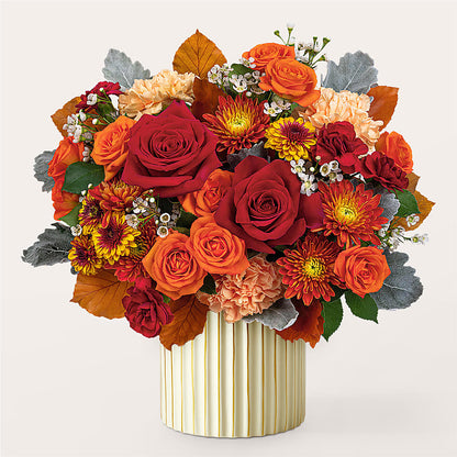 Merlot Bouquet with Ivory Vase – FUJI'S ALADDIN FLOWERS, National City CA