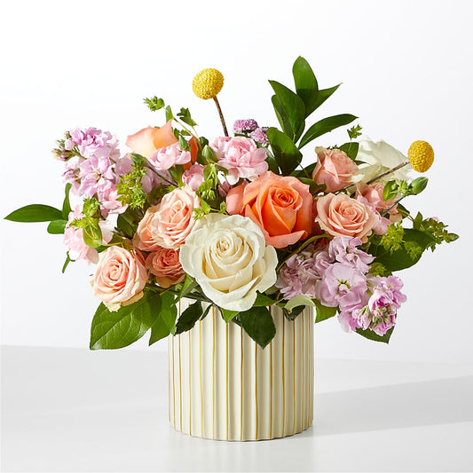 French Market Bouquet with Ivory Vase – FUJI'S ALADDIN FLOWERS, National City CA