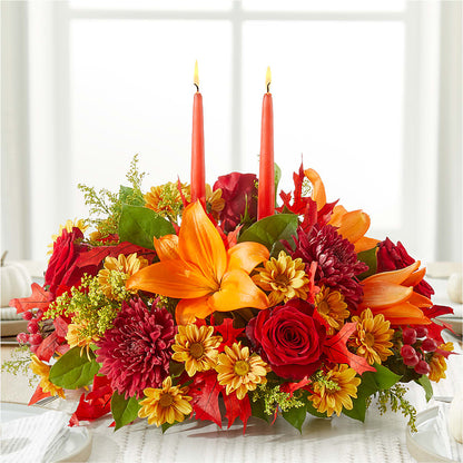 Autumn's Embrace Centerpiece – FUJI'S ALADDIN FLOWERS, National City CA