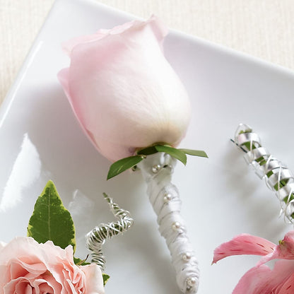 Pink Rose Boutonniere – FUJI'S ALADDIN FLOWERS, National City CA