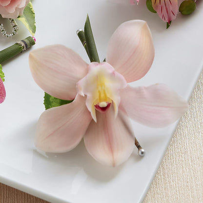 Pink Cymbidium Boutonniere – FUJI'S ALADDIN FLOWERS, National City CA