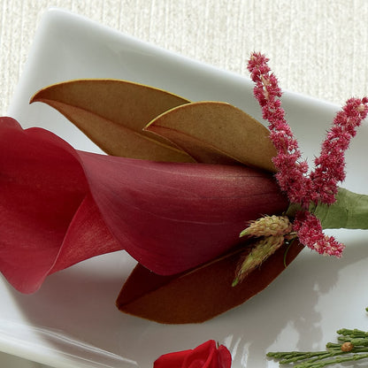 Red Calla Boutonniere – FUJI'S ALADDIN FLOWERS, National City CA